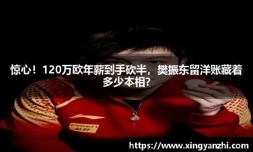惊心！120万欧年薪到手砍半，樊振东留洋账藏着多少本相？
